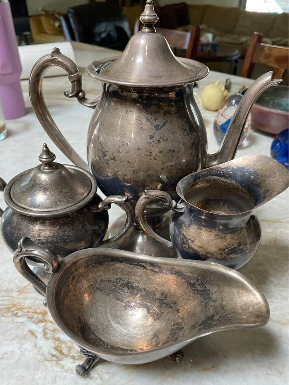 Silver over Copper serving set